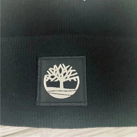 NWT STILL IN PLASTIC TIMBERLAND CUFFED BEANIE WITH TONAL PATCH IN BLACK … - Picture 5 of 8